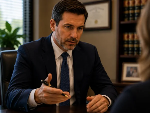 attentive lawyer in a warm office sandy springs and decatur personal injury attorneys | haug barron law group GA Injury Settlement Liens: Medicaid & Medicare