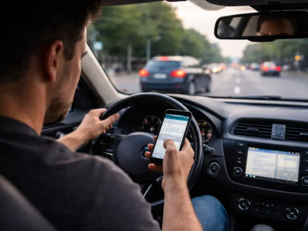 driver texting while on the road haug barron law group | atlanta personal injury attorneys Distracted Driving Accidents in GA