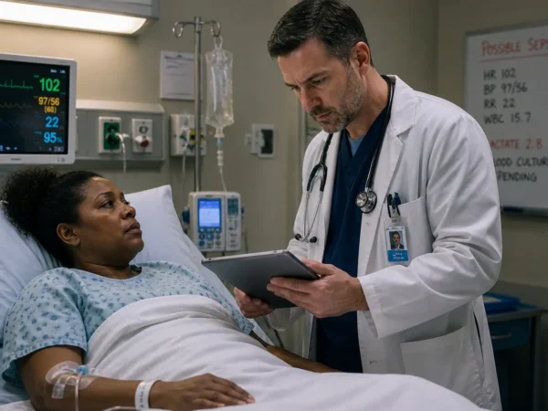 medical consultation in hospital room haug barron law group | atlanta personal injury attorneys Sepsis Misdiagnosis Claims GA