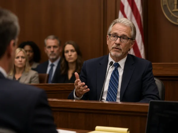 serious testimony in a courtroom setting sandy springs and decatur personal injury attorneys | haug barron law group Expert Witnesses in GA Injury Trials