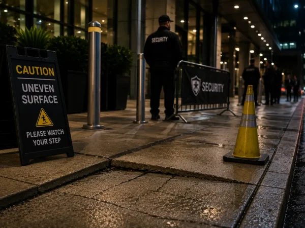 wet sidewalk and security at night sandy springs and decatur personal injury attorneys | haug barron law group Airport Trip & Fall Liability GA